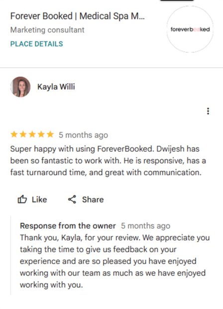 Google Review - Kayla